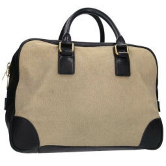 Celine Canvas leather handbag khaki x black - Picture 1 of 5